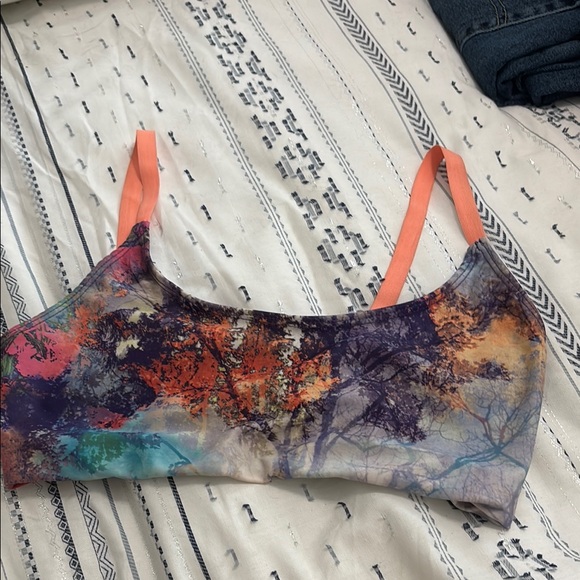 ONZIE Colorful Forest Print Athletic/Yoga Bralette - Picture 1 of 8